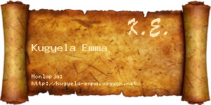 Kugyela Emma névjegykártya
